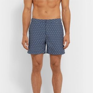 Orlebar Brown - Bulldog Garda Mid-Length Printed Swim Shorts - Navy